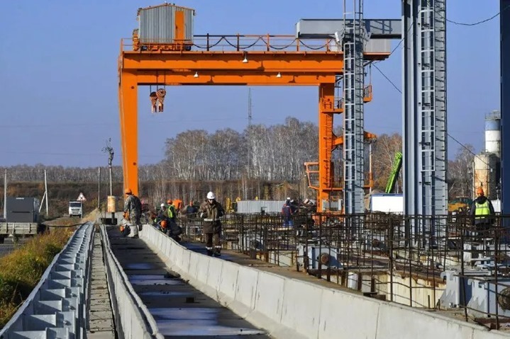На Иртыше продолжается строительство Красногорского гидроузла