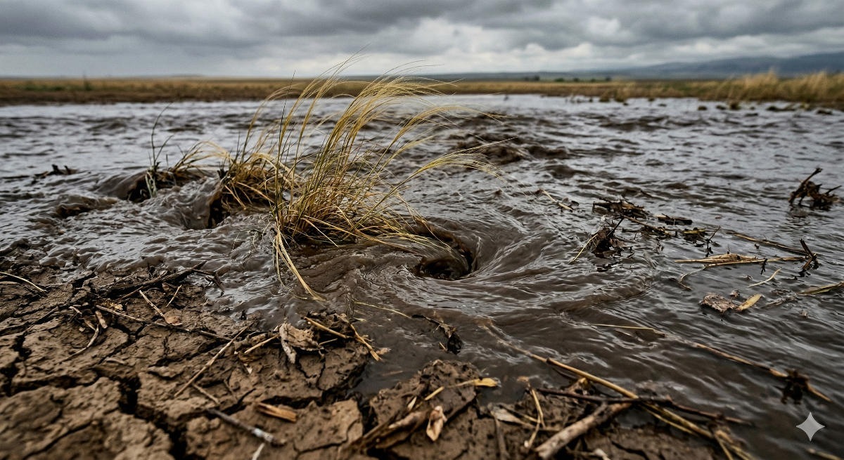 Прорыв плотины «Шоптыколь» в Акмолинской области: поля уходят под воду Прорыв плотины «Шоптыколь» в Акмолинской области: поля уходят под воду